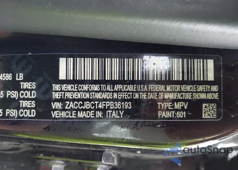 2015 Jeep Renegade Trailhawk из США, поврежденный, VIN ZACCJBCT4FPB36193